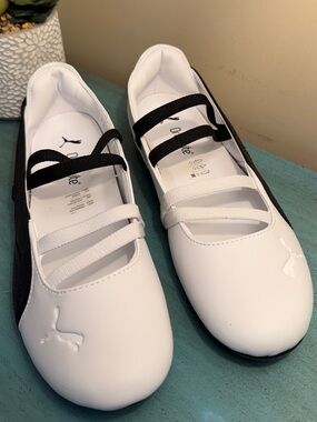 Womens PUMA Speedcat Ballet Shoe - Alpine Snow / PUMA Black  Size 9